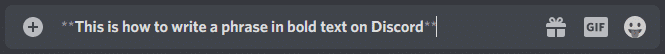 Discord bold