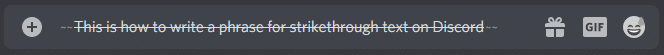 Discord strikethrough